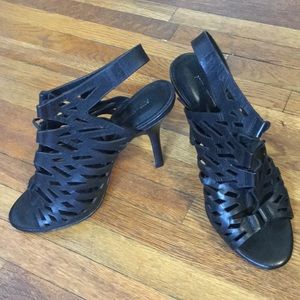 Pour La Victoire Leather Lace-up Stiletto, size 8